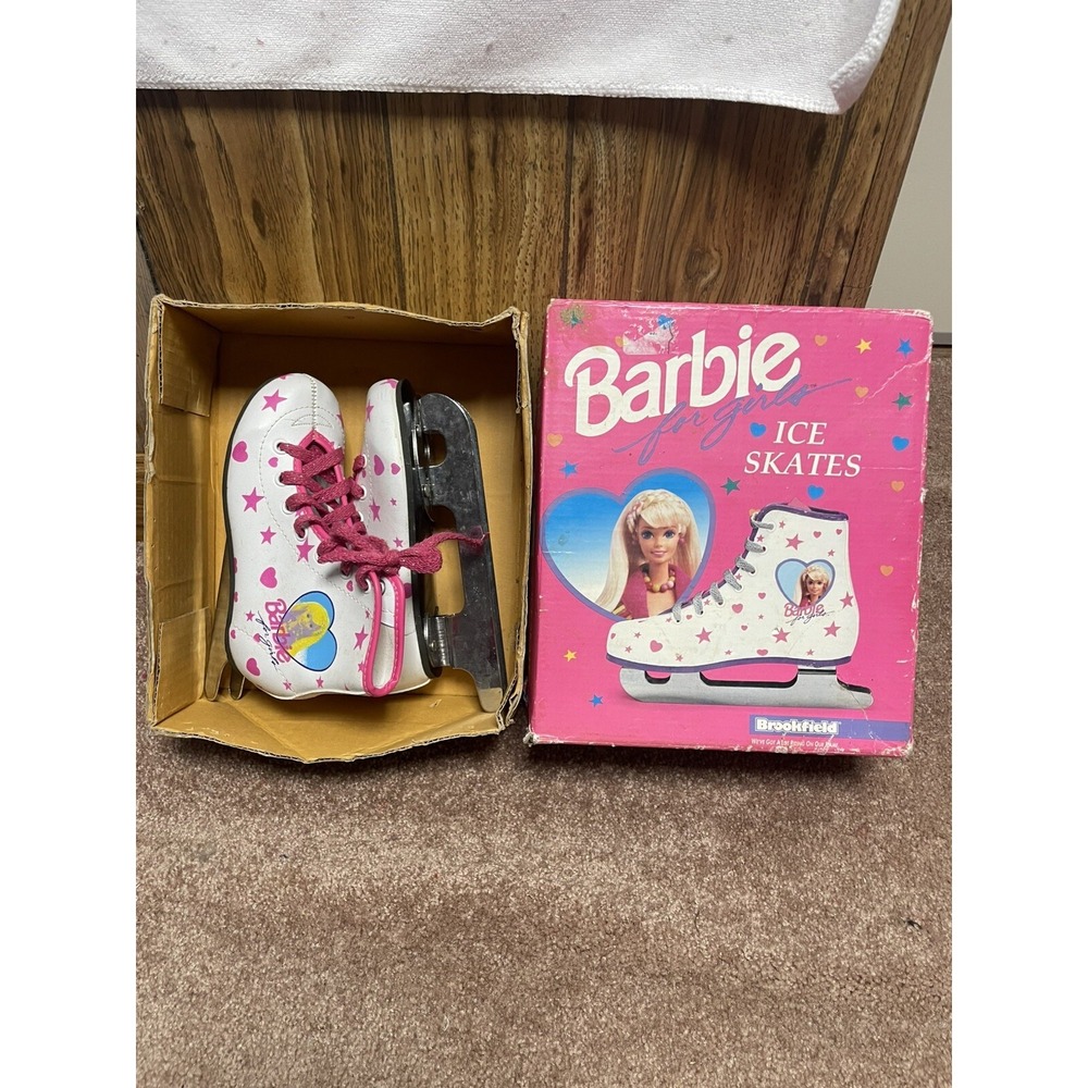 Barbie ice skates sz 10‎ y2k 1994 Double Bladed Girls Original Box ~RARE - Picture 10 of 10